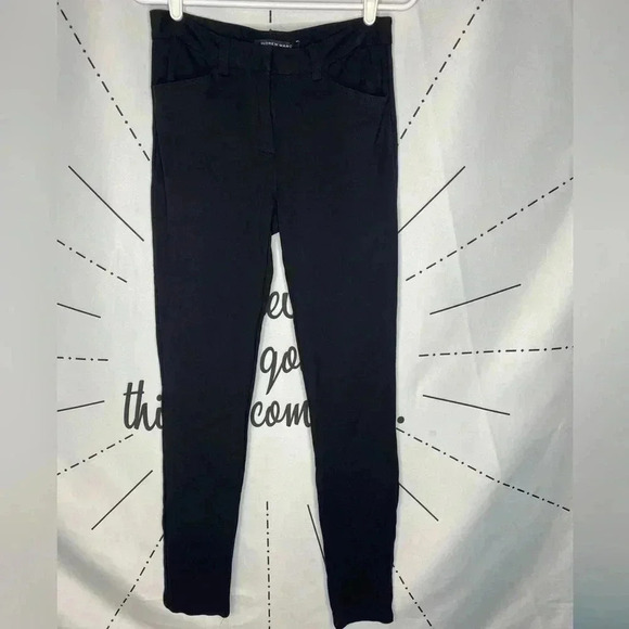 Andrew Marc Black Stretchy Minimalist Skinny Pants - Picture 2 of 5